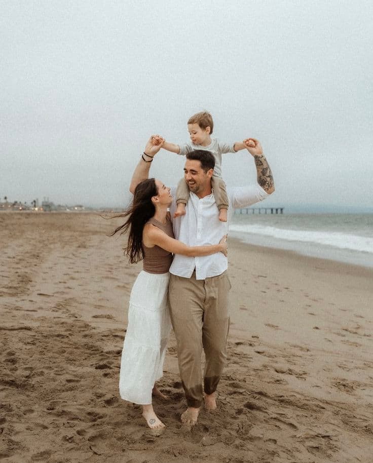 Couple with baby